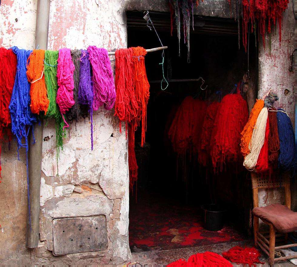 zoco de los tintoreros zoco sebbaghine zocos tradicionales de marrakech